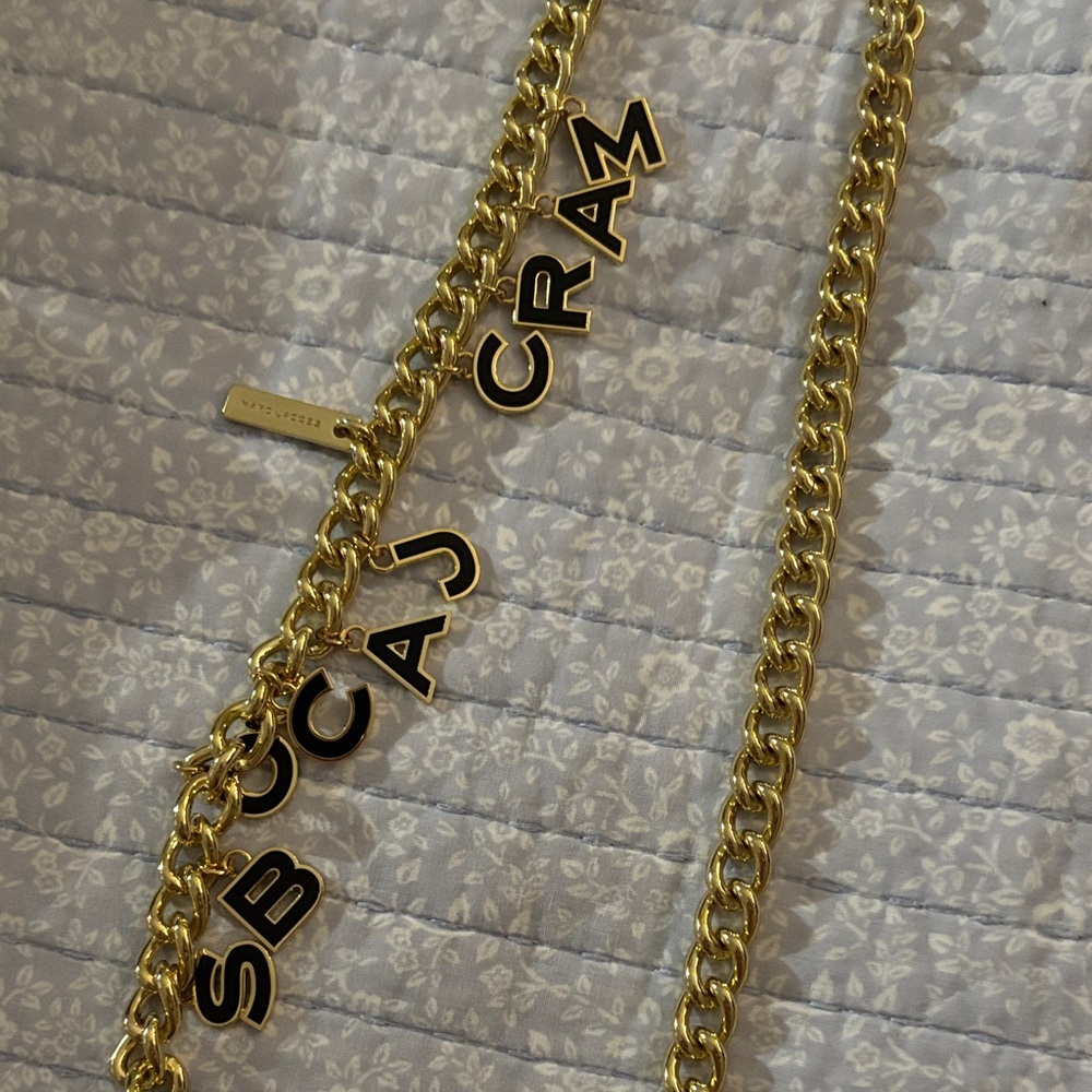 Marc Jacobs Gold Chain Necklace with Letter Charms - Picture 4 of 5